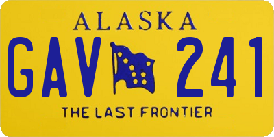 AK license plate GAV241