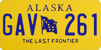 AK license plate GAV261
