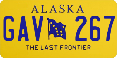 AK license plate GAV267