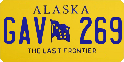AK license plate GAV269