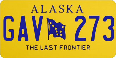 AK license plate GAV273