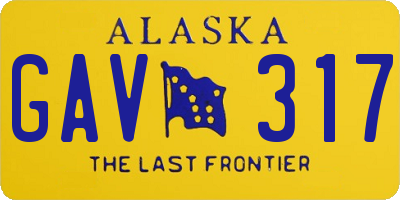 AK license plate GAV317