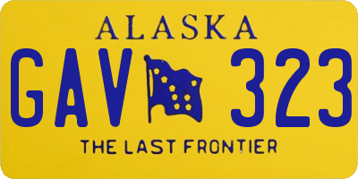 AK license plate GAV323