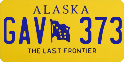AK license plate GAV373
