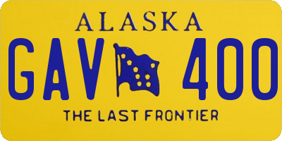 AK license plate GAV400