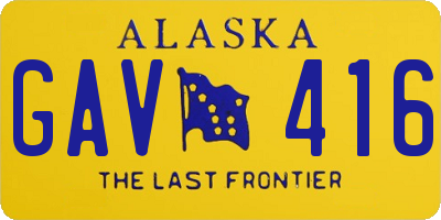 AK license plate GAV416