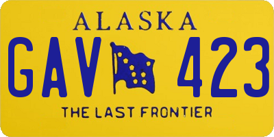 AK license plate GAV423