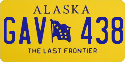 AK license plate GAV438