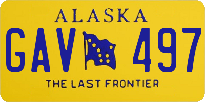 AK license plate GAV497