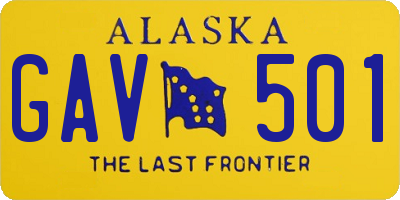 AK license plate GAV501