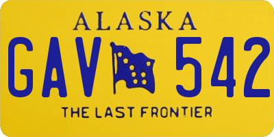 AK license plate GAV542