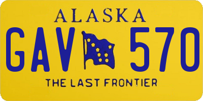 AK license plate GAV570