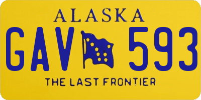 AK license plate GAV593