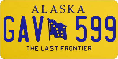 AK license plate GAV599