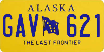 AK license plate GAV621