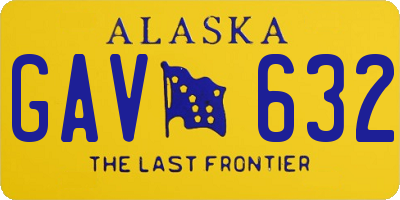 AK license plate GAV632