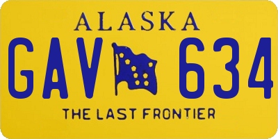 AK license plate GAV634