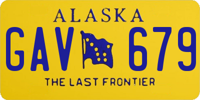 AK license plate GAV679