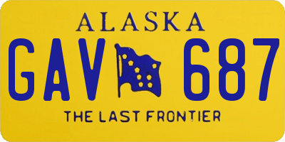 AK license plate GAV687