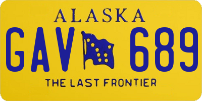 AK license plate GAV689