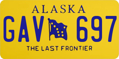 AK license plate GAV697