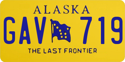 AK license plate GAV719