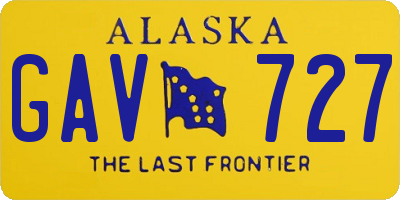 AK license plate GAV727