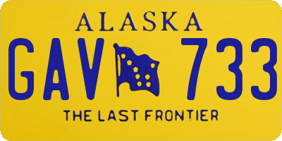 AK license plate GAV733
