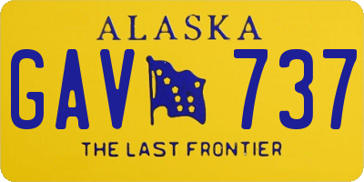 AK license plate GAV737