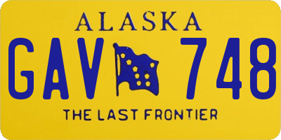 AK license plate GAV748