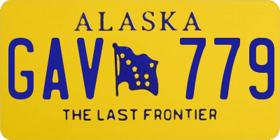 AK license plate GAV779
