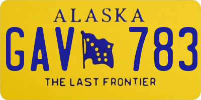 AK license plate GAV783