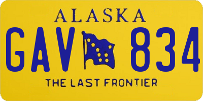 AK license plate GAV834