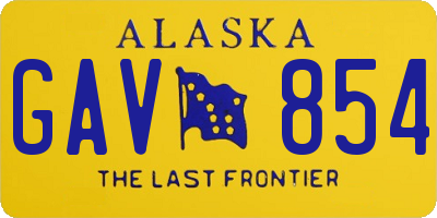 AK license plate GAV854