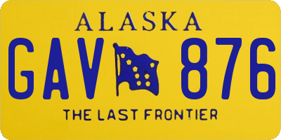 AK license plate GAV876