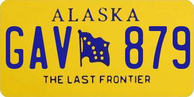 AK license plate GAV879