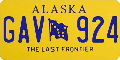 AK license plate GAV924