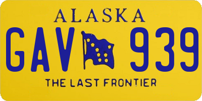 AK license plate GAV939