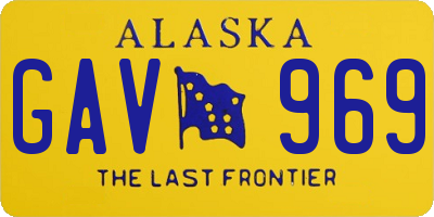 AK license plate GAV969