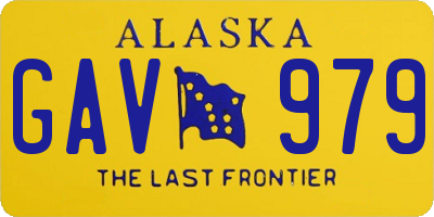 AK license plate GAV979
