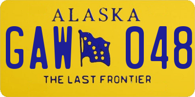 AK license plate GAW048