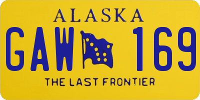 AK license plate GAW169