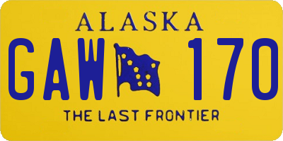 AK license plate GAW170
