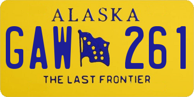 AK license plate GAW261