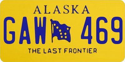 AK license plate GAW469
