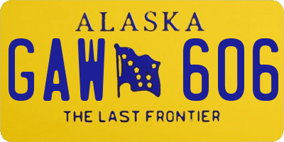 AK license plate GAW606