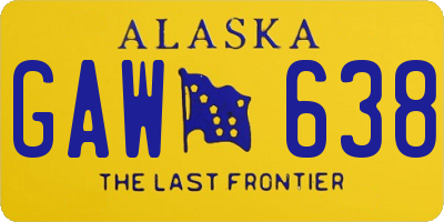 AK license plate GAW638