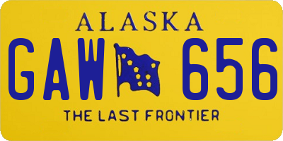 AK license plate GAW656