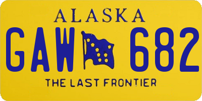 AK license plate GAW682