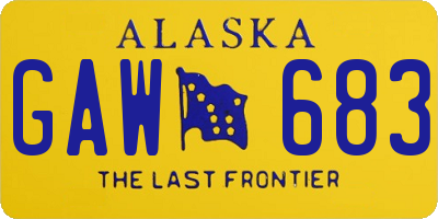 AK license plate GAW683
